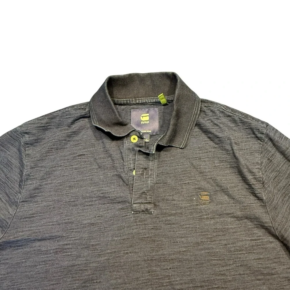 G-Star Raw Men's Navy Polo Shirt in Large